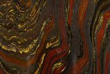 Polished Tiger Iron Stromatolite Slab - Billion Years #314313-1